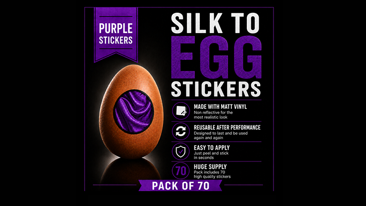 Silk to Egg Stickers (Purple) Pack of 70