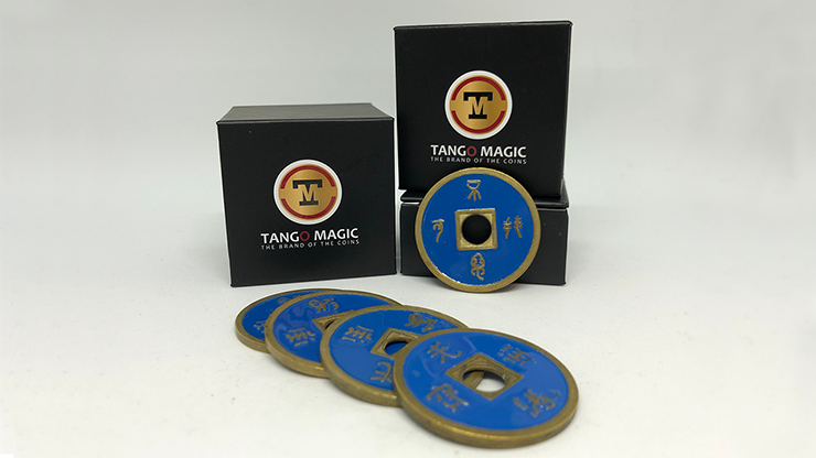 Expanded Shell Chinese Coin made in Brass (Blue) by Tango
