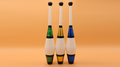 Juggling Set (3 Decorated Clubs) Assorted Colors by Zyko