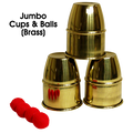 Jumbo Cups & Balls (Brass) by Premium Magic
