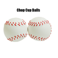 Chop Cup Balls Large White Leather (Set of 2) by Leo Smetsers - Trick