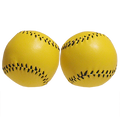 Chop Cup Balls Yellow Leather (Set of 2) by Leo Smetsers - Trick