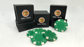 Expanded Shell Poker Chip Green plus 4 Regular Chips (PK001G)  by Tango Magic