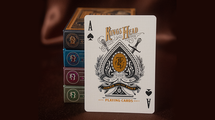 Kings Head (Green & Yellow) Playing Cards  by Joker and the Thief