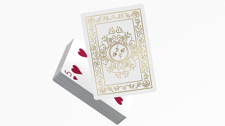 Black Roses White Gold Foil Playing Cards