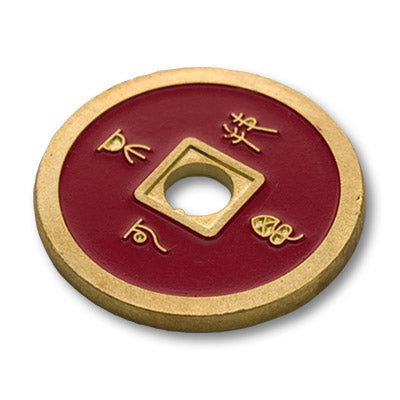 Chinese Coin (CH0019) Black & Red by Tango Magic