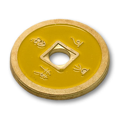 Chinese Coin (CH0020) Red & Yellow by Tango Magic - Tricks